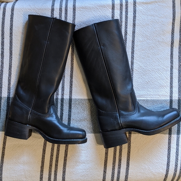 Frye Shoes - Frye Black Campus Boots